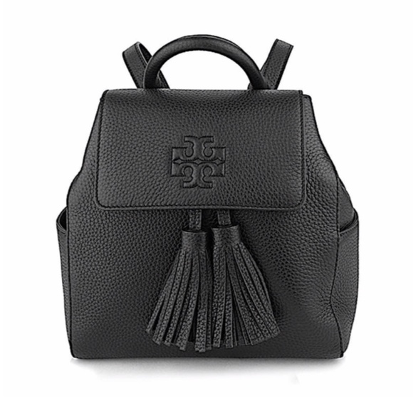 Tory Burch Thea Mini Backpack Black New Leather - Picture 1 of 11